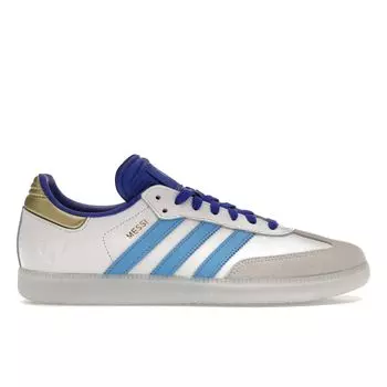 Adidas Lionel Messi x Samba Indoor Spark Gen10s Мужские кроссовки White Lucid-Blue Blue-Burst ID3550 42