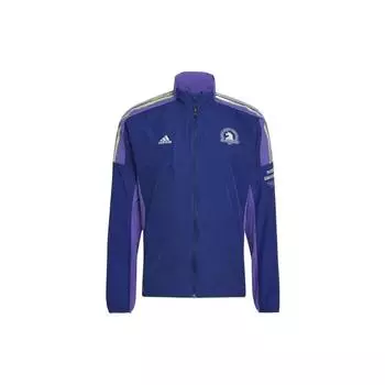 Adidas Logo Print Лоскутная куртка с воротником-стойкой Мужские куртки Синие HM9909 XL