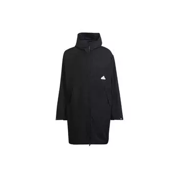 Adidas Logo Твердая куртка с капюшоном Мужская верхняя одежда Черный HG2075 M