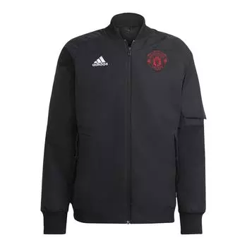 Adidas Манчестер Юнайтед 22/23 Дорожная Мода Универсальная Куртка с Длинным Рукавом Мужская Куртка Черный HI5229 M