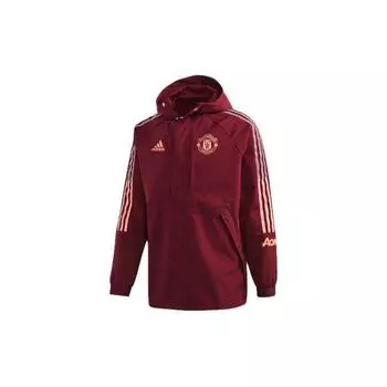 Adidas Manchester United FC Дорожная куртка с капюшоном Мужская верхняя одежда бордовый FR3862 L