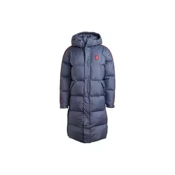 Adidas Manchester United FW24 спортивная повседневная длинная теплая куртка-пуховик мужская верхняя одежда темно-серый IT4186 XL
