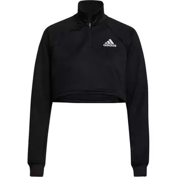 Adidas Куртка Melbourne Tennis Shrug с длинным рукавом, женская, черная, белая HA7609 S