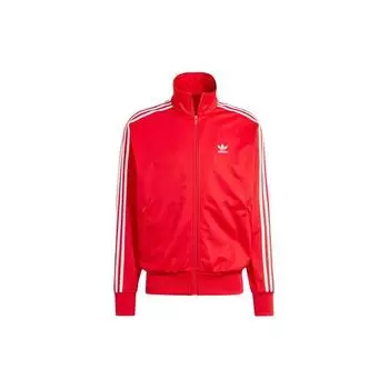 Adidas Мужская куртка Originals с тремя полосками и логотипом на молнии с длинными рукавами, малиновая IJ7060 XL