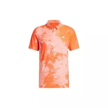 Adidas Мужская рубашка поло с коротким рукавом и принтом логотипа Tie-Dye, оранжевая HT0080 XL