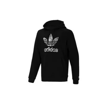 Adidas Мужская толстовка с капюшоном с логотипом Originals Trefoil, черный GT4356 S