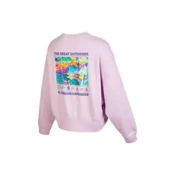 Adidas Neo Back Letter Print Pattern Круглый вырез Толстовка Женские топы Розовый HN2315 L