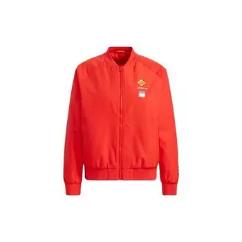 Adidas Neo Chinese New Year Series Зимняя спортивная хлопковая куртка с принтом Женская верхняя одежда Красный GS5184 L