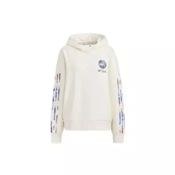 Adidas Neo CNY Толстовка с капюшоном и принтом в три полоски Женские топы Off-White HM7483 L