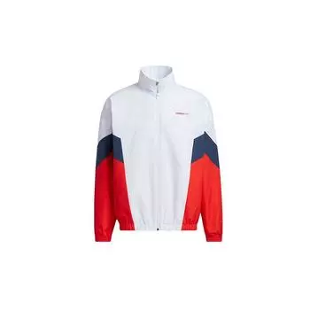 Adidas Neo Color-Block Спортивная повседневная куртка с длинным рукавом Мужские куртки Белый Красный Синий H45012 L