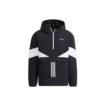 Adidas Neo Color Block свободная куртка с длинным рукавом и капюшоном мужские куртки черные белые H45244 L