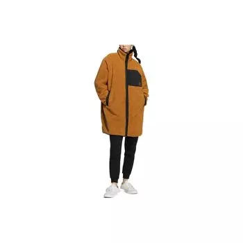 Adidas Neo Colorblock с логотипом и воротником-стойкой, хлопковая куртка, женская верхняя одежда, коричневый HN2448 L