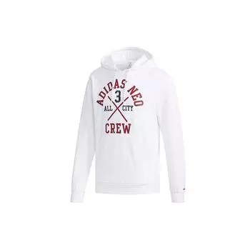 Adidas Neo Favorite Sweat Hoodie с принтом Мужская толстовка с капюшоном белая EI6283 XXL
