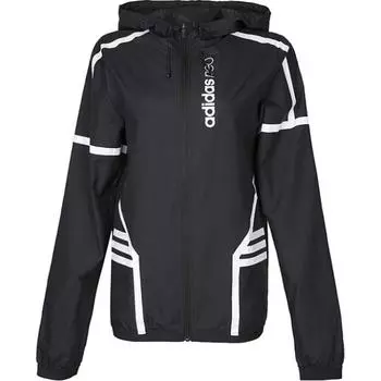 Adidas Neo M Cs Wb Lifestyle Series Ветрозащитная куртка с капюшоном на молнии Мужская куртка Черная DU8155 S