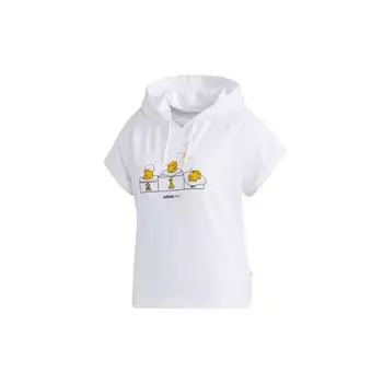 Adidas Neo Minions Спортивная пуловерная футболка с капюшоном Женские топы Белые GL7233 M