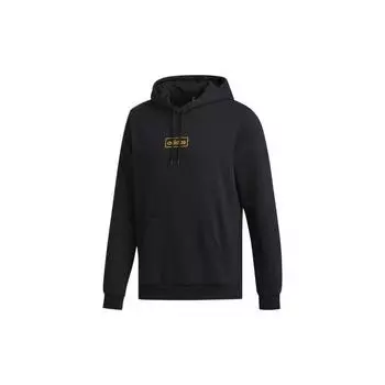 Adidas Neo Новогодняя серия с маленьким логотипом Бархатная толстовка с капюшоном Мужская толстовка с капюшоном черная FP7484 M
