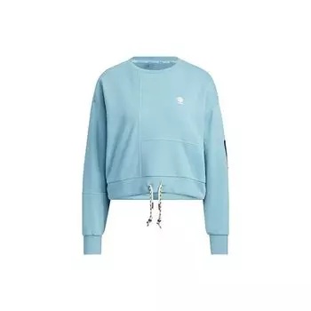 Adidas Neo с узором и принтом в стиле пэчворк, пуловер с капюшоном на шнуровке, женская толстовка с капюшоном синего цвета IA6901 L