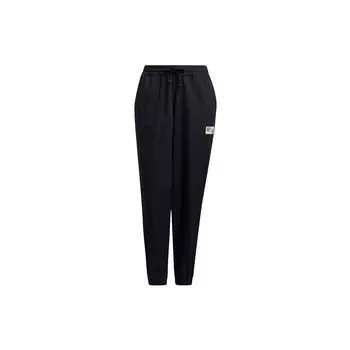 Adidas Neo Small Logo Большие карманы со средней талией Спортивные брюки на шнурке Женские брюки Черные H16303 L