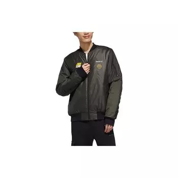 Adidas Neo Смешанная стеганая куртка-бомбер Мужская Верхняя одежда Темно-коричневый GJ8853