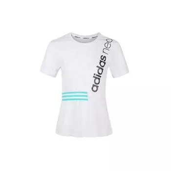 Adidas Neo Sports Пуловер Футболка с круглым вырезом Женские топы Белые EJ7096 M