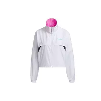 Adidas Neo W Cs Apr Tt Ретро цветные блоки воротник стойка спортивная куртка женская куртка белая розовая GP5455 XL