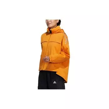 Adidas Нерегулярная спортивная куртка с капюшоном Женская верхняя одежда Оранжевый H09759 XS