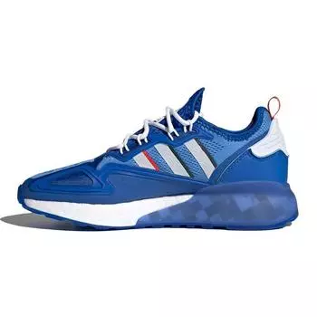 adidas Ninja x ZX 2K Boost J Time In — синие детские кроссовки Cloud-White Collegiate-Green FZ1885