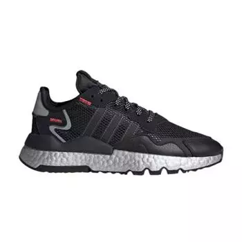 Adidas Nite Jogger Black Silver Metallic Женские кроссовки Core-Black Shock-Red FV4137