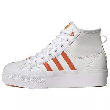 Adidas Nizza Platform Mid Vegan White Bliss Orange Женские кроссовки Cloud-White Semi-Impact-Orange GY1897 37