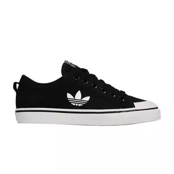 Adidas Nizza Trefoil Черные женские кроссовки белые EF1878