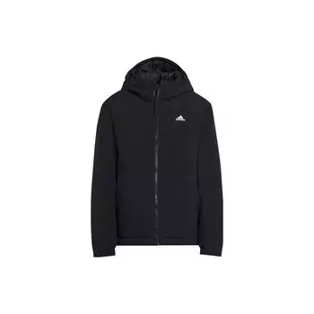 Adidas однотонная куртка с капюшоном и графическим логотипом, женская верхняя одежда, черная HT8712 M