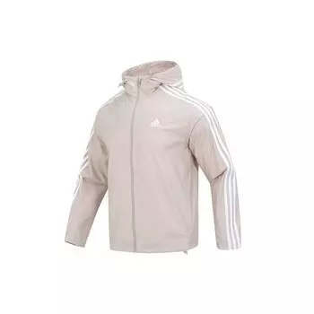 Adidas однотонная куртка с тремя полосками и принтом логотипа на молнии с капюшоном, мужские куртки цвета хаки IB0383 XXL