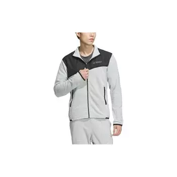Adidas Однотонная повседневная куртка с капюшоном и длинным рукавом, мужские куртки, серая IL8994 XS