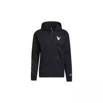 Adidas однотонная спортивная беговая тренировочная куртка с капюшоном мужская верхняя одежда черный GP6259 S
