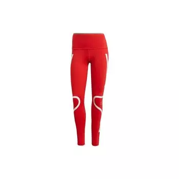 Леггинсы женские Adidas однотонные с полосатым узором, красные GL7380 XS