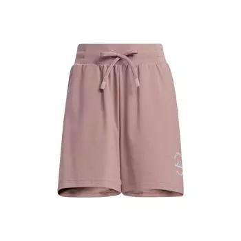 Adidas Однотонные шорты прямого покроя с вышитым логотипом и буквенным принтом на шнурке, женские шорты красного цвета HZ7061 XXL