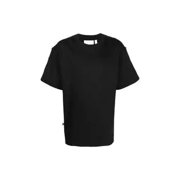 Adidas однотонный пуловер с коротким рукавом, мужские топы, черный HM5112 XL