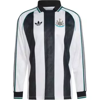 Adidas Оригинальная футболка Lfstlr FW24 Newcastle United FC Series с модным логотипом, удобная футболка с длинным рукавом, мужская, белая IX5156 L