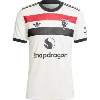 Adidas Оригинальная футболка SS24 24/25 Third Authentic Jersey Manchester United Series с круглым вырезом и коротким рукавом, мужская футболка серо-белого цвета IY7814 XS