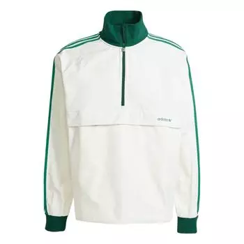 Adidas Оригинальная куртка 3-Stripes Fashion Simple Loose с длинным рукавом Мужская куртка Молочно-белая JC8375 L