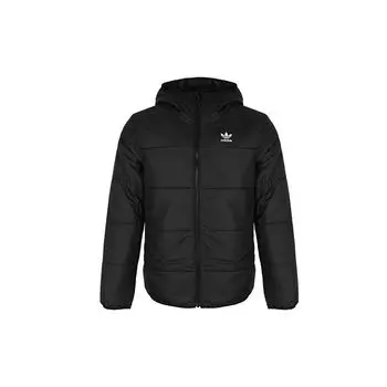 Adidas Оригинальная однотонная теплая куртка с капюшоном, мужская куртка черного цвета ED5827 XS