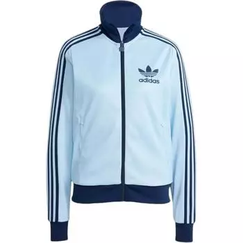 Adidas Оригинальная свободная куртка Beckenbauer Track FW24 с длинным рукавом, унисекс, светло-голубая JC5805