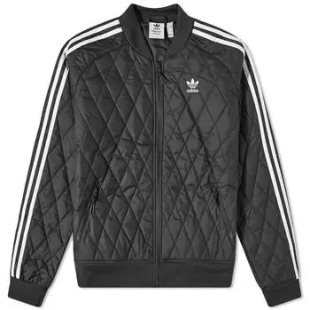 Adidas Оригинальная утепленная хлопковая куртка с вышитым логотипом трилистника, мужская верхняя одежда, черная H11439 XS