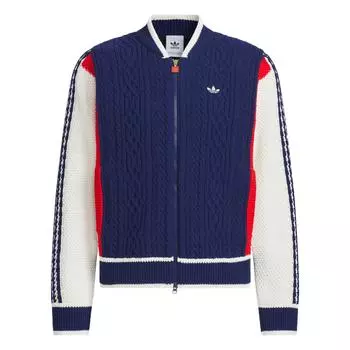 Adidas Оригинальный кардиган Rs U Unitefit Snake Year Limited Color Block Striped Fashion Comfortable Zip Long Sleeve Knitwear Unisex Tops JN0717 2XL