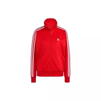 Adidas Originals Adicolor Classics Свободная спортивная куртка Firebird с контрастным воротником в три полоски Женские топы Красный IP0602 XXS