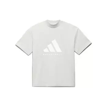 Adidas Originals Basketball Chapter 02 Винтажная спортивная футболка с принтом логотипа Топы унисекс Alumina-Brown IJ9999 XXL