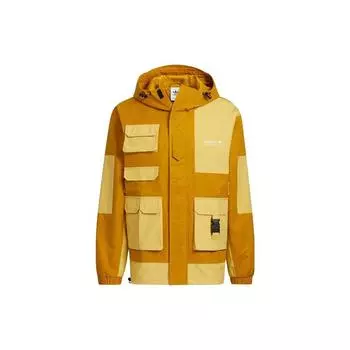 Adidas Originals Clover Contrast Multi-Pocket Hooded Jacket Мужские куртки Желтый HC0354 L