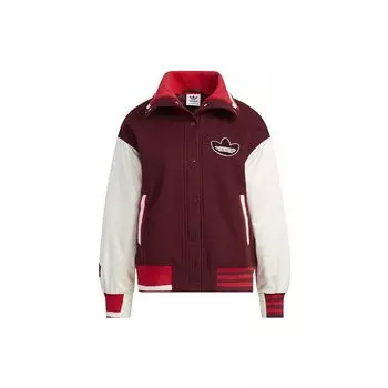 Adidas Originals Clover Spliced Logo Printed Повседневная куртка Женская куртка Красная HY4185 S