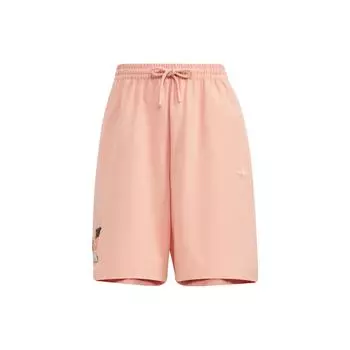 Adidas Оригинальные повседневные прямые шорты с вышитым узором женские шорты розового цвета HR3478 L