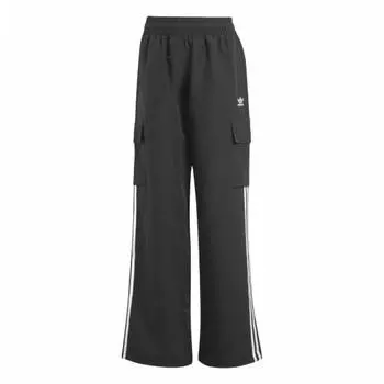 Adidas Originals Красочные Три Полоски Карго Трикотажные Спортивные Штаны Унисекс Штаны Черные JF1292